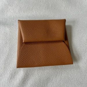 Authentic Hermes Bastia coin purse gold